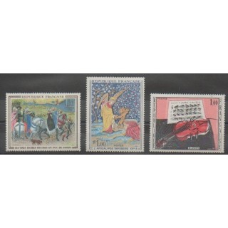 Timbres - France - Poste - 1965 - No 1457/1459 - Peinture - Musique