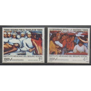 Stamps - Mexico - 1978 - Nb PA451/PA452 - Health - Paintings