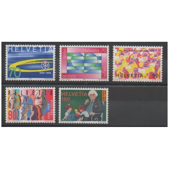 Stamps - Swiss - 1996 - Nb 1499/1503