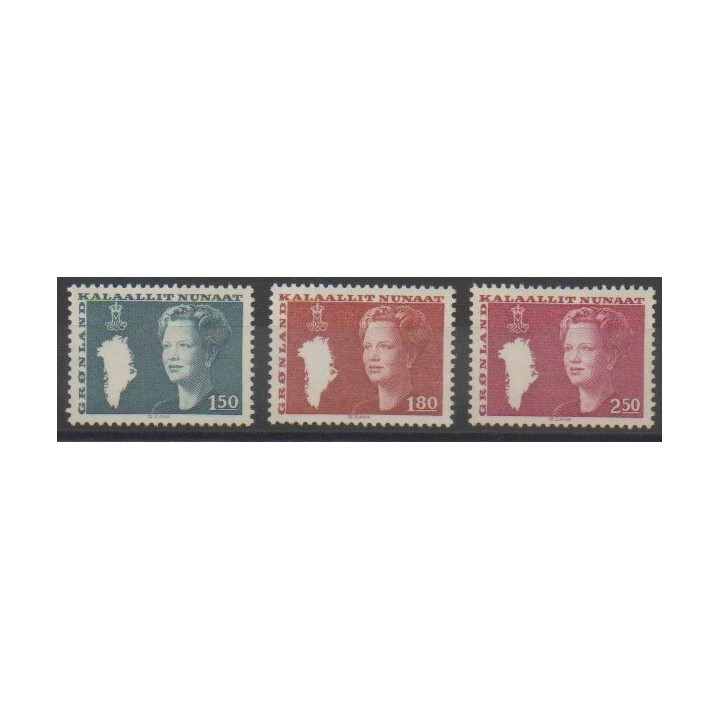 Timbres - Groenland - 1982 - No 122/123 - 129 - Royauté - Principauté