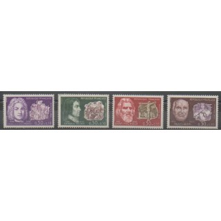 Timbres - France - Poste - 1968 - No 1550/1553 - Célébrités