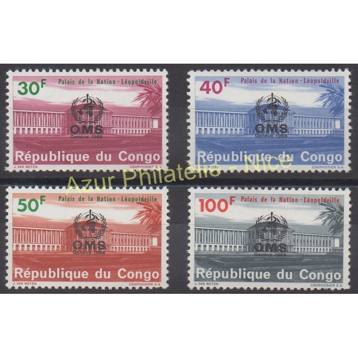 Stamps - Theme health - Congo (Democratic Republic of) - 1966 - Nb 625/628