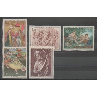 Stamps - France - Poste - 1970 - Nb 1640/1641 - 1652/1654 - Paintings