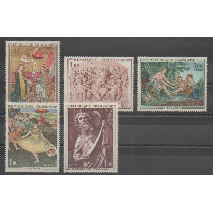 Timbres - France - Poste - 1970 - No 1640/1641 - 1652/1654 - Peinture