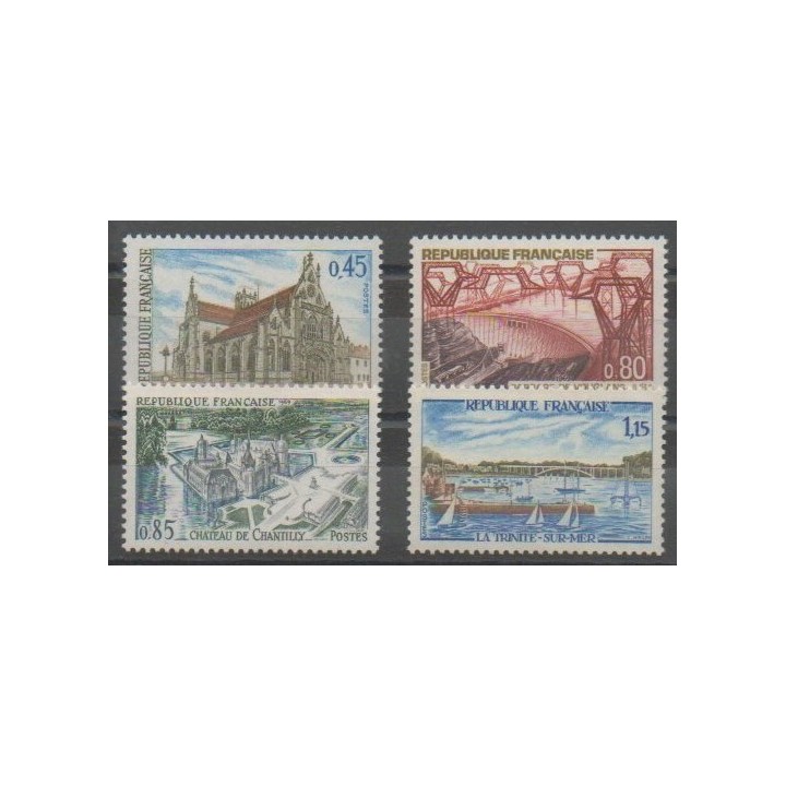 Timbres - France - Poste - 1969 - No 1582/1585 - Monuments - Sites