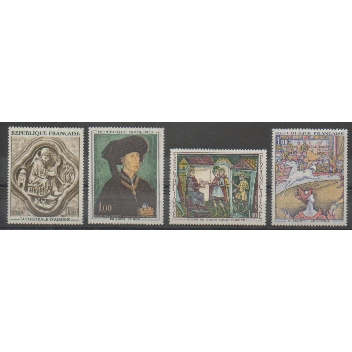 Timbres - France - Poste - 1969 - No 1586/1588A - Peinture