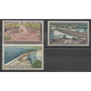 Stamps - Ivory Coast - 1959 - Nb PA18/PA20 - Bridges