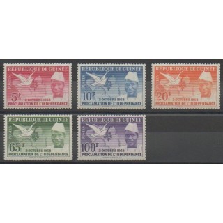 Stamps - Guinea - 1959 - Nb 3/7 - Various Historics Themes