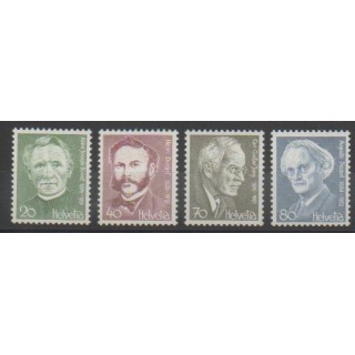 Stamps - Swiss - 1978 - Nb 1067/1070 - Celebrities