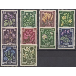 Stamps - Theme flora - Austria - 1948 - Nb 722/731