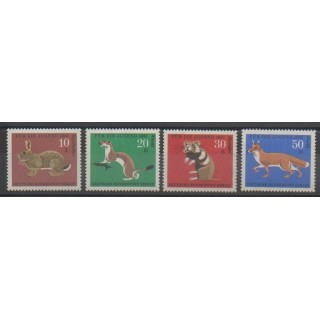 Timbres - Allemagne occidentale (RFA - Berlin) - 1967 - No 267/270 - Mammifères