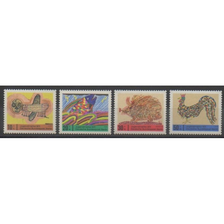 Stamps - West Germany (FRG - Berlin) - 1971 - Nb 356/359 - Children's drawings