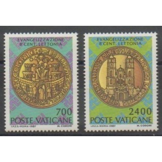 Stamps - Vatican - 1987 - Nb 809/810 - Coins, Banknotes Or Medals