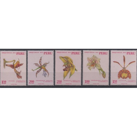Pérou - 1971 - No 539/543 - orchidées