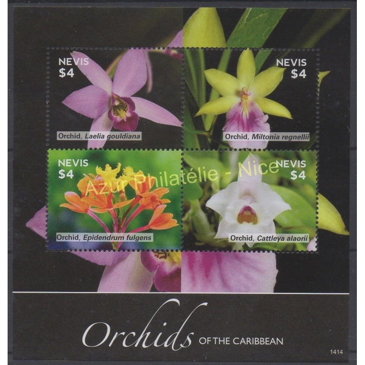 Stamps - Theme orchids - Nevis - 2014 - Nb 2486/2489