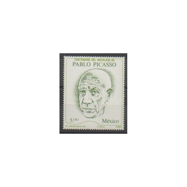Timbres - Mexique - 1981 - No 942 - Célébrités - Peinture