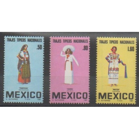 Mexique - 1981 - No 927/929 - Costumes 