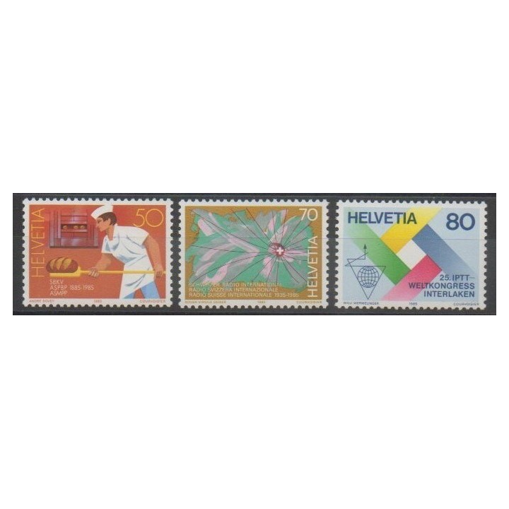 Timbres - Suisse - 1985 - No 1230/1232