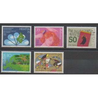 Stamps - Swiss - 1988 - Nb 1293/1297