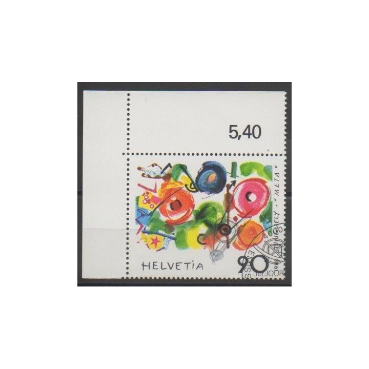 Timbres - Suisse - 1988 - No 1308 - Peinture - Oblitéré