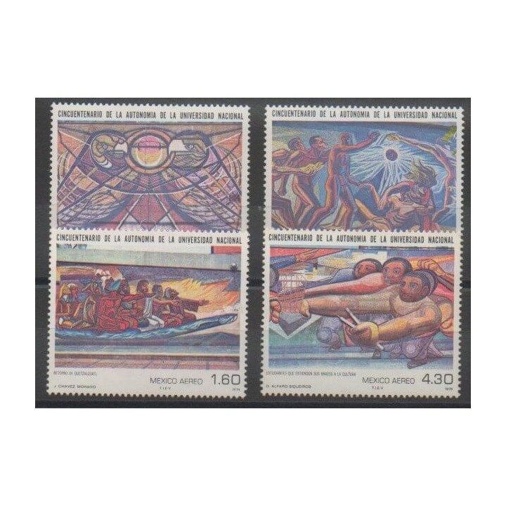 Timbres - Mexique - 1979 - No 868/869 - PA499/PA500 - Peinture