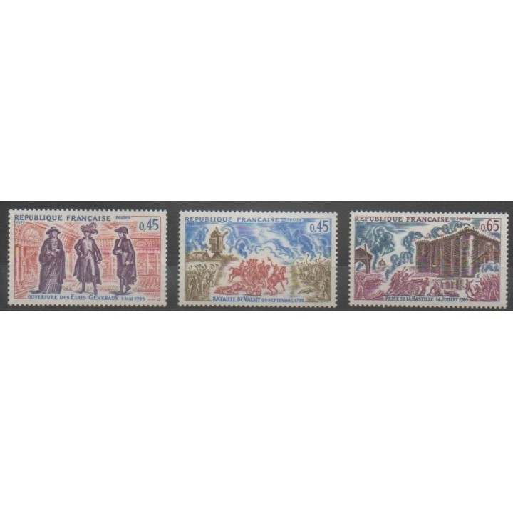 Timbres - France - Poste - 1971 - No 1678/1680 - Révolution Française