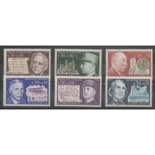 Timbres - France - Poste - 1971 - No 1667/1670 - 1689/1690 - Célébrités