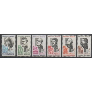 Stamps - France - Poste - 1972 - Nb 1706/1709 - 1727/1728 - Celebrities