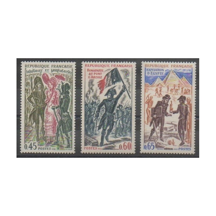 Timbres - France - Poste - 1972 - No 1729/1731 - Napoléon