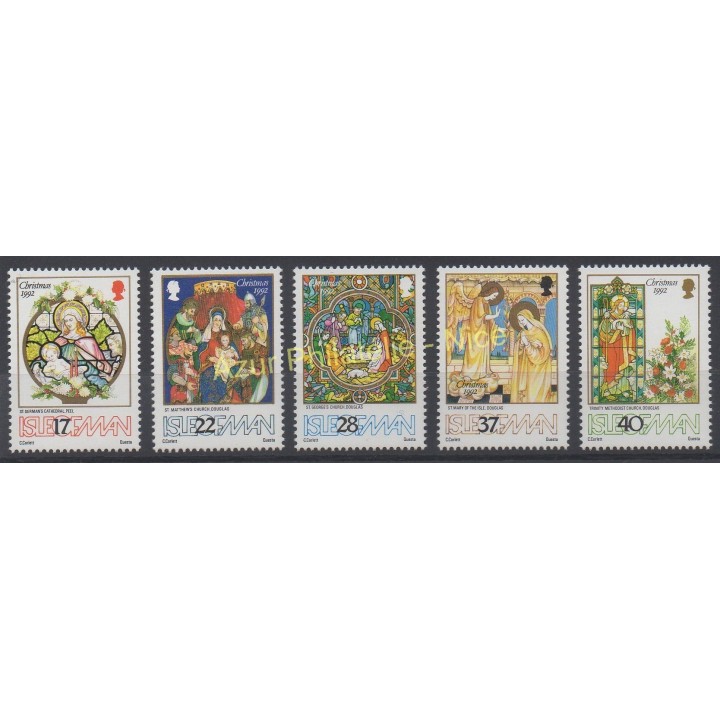Timbres - Thème Noël - Man (Ile de) - 1992 - No 557/561