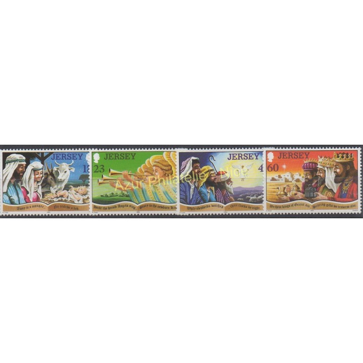 Timbres - Thème Noël - Jersey - 1994 - No 668/671