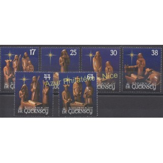 Timbres - Thème Noël - Guernesey - 1999 - No 843/848