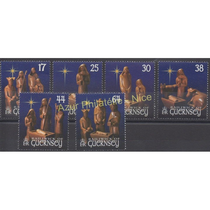 Timbres - Thème Noël - Guernesey - 1999 - No 843/848