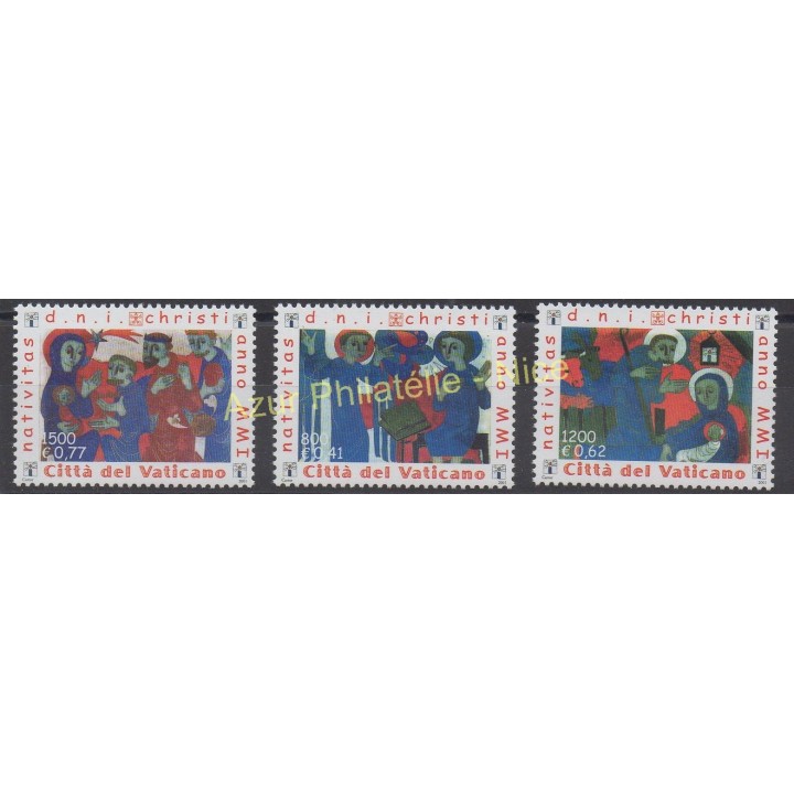 Timbres - Thème Noël - Vatican - 2001 - No 1247/1249