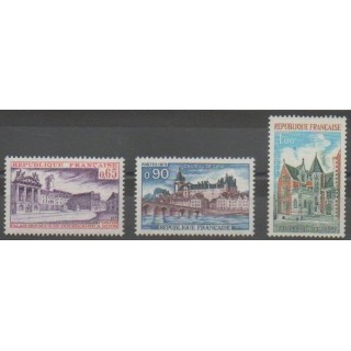 Stamps - France - Poste - 1973 - Nb 1757/1759 - Monuments