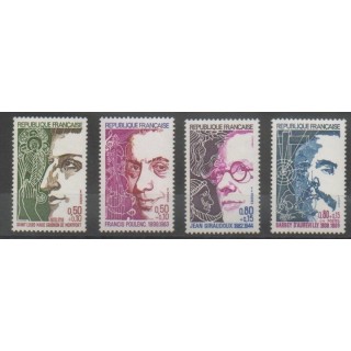 Timbres - France - Poste - 1974 - No 1784/1785 - 1822/1823 - Célébrités