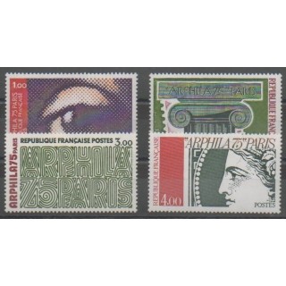Timbres - France - Poste - 1975 - No 1830/1833 - Exposition