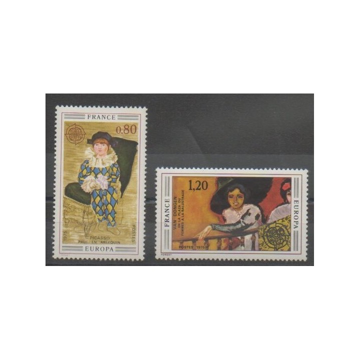 Timbres - France - Poste - 1975 - No 1840/1841 - Peinture