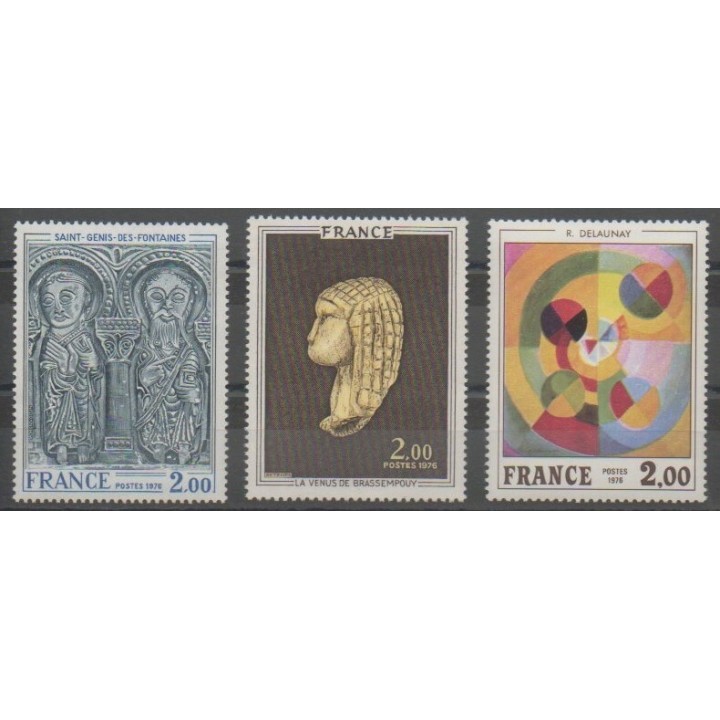 Timbres - France - Poste - 1976 - No 1867/1869 - Peinture - Art