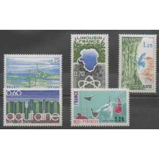 Stamps - France - Poste - 1976 - Nb 1863/1866 - Sights