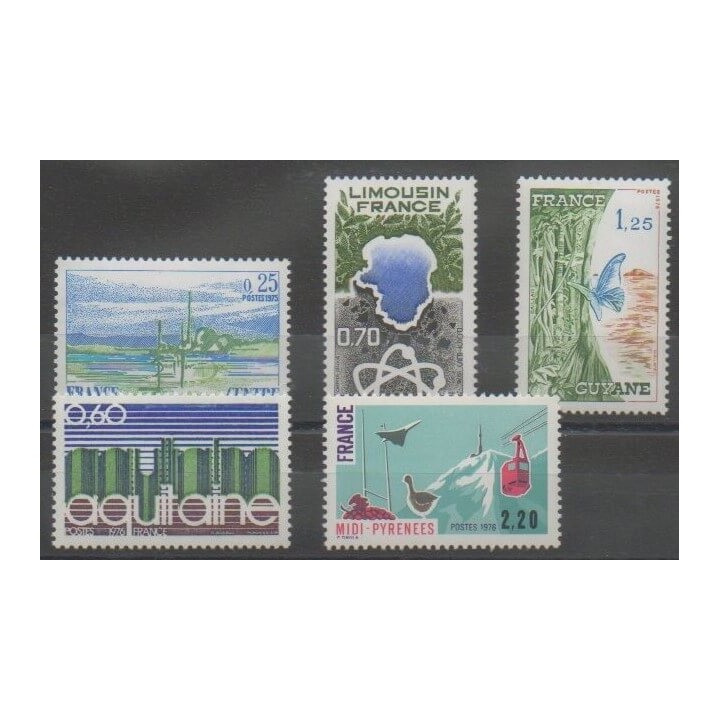 Timbres - France - Poste - 1976 - No 1863/1866 - Sites