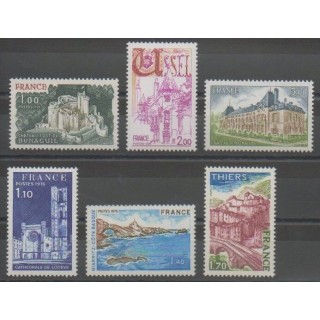Timbres - France - Poste - 1976 - No 1871/1873 - 1902/1904 - Monuments