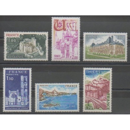 France - Poste - 1976 - No 1871/1873 - 1902/1904 - Monuments