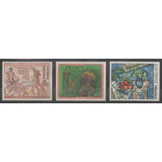 Stamps - France - Poste - 1976 - Nb 1899/1901 - Paintings