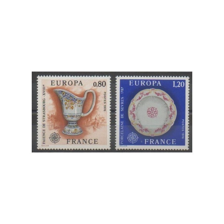 Stamps - France - Poste - 1976 - Nb 1877/1878 - Art
