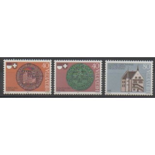 Stamps - Swiss - 1981 - Nb 1132/1134 - Coins, Banknotes Or Medals