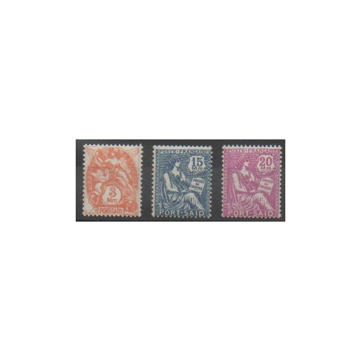Stamps - Port Said - 1927 - Nb 80/82