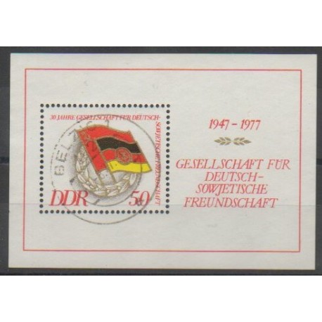 Allemagne orientale (RDA) - 1977 - No BF42 - Drapeaux - Oblitéré