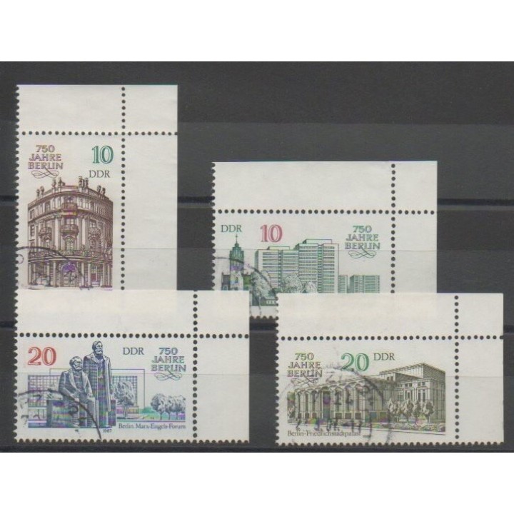 Timbres - Allemagne orientale (RDA) - 1987 - No 2695/2698 - Monuments - Oblitéré