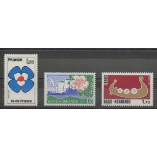 Stamps - France - Poste - 1978 - Nb 1991/1993 - Sights